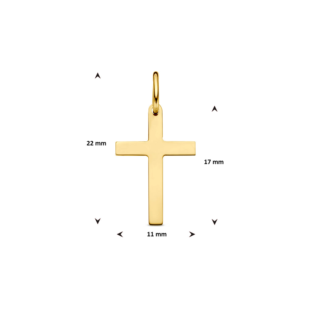 hanger kruis 14K geelgoud
