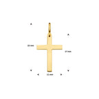 hanger kruis 14K geelgoud