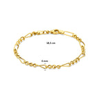 9K Armband 4 mm 18,5 cm 9K Gelb