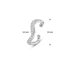 ear cuff zirkonia 12 mm zilver gerhodineerd
