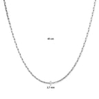 Halskette Cardano 2,7 mm 45 cm Silber rhodiniert