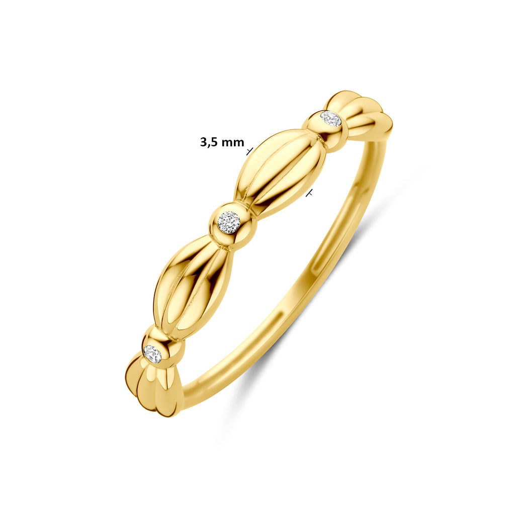 ring zirkonia 14K geelgoud