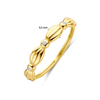 ring zirkonia 14K geelgoud