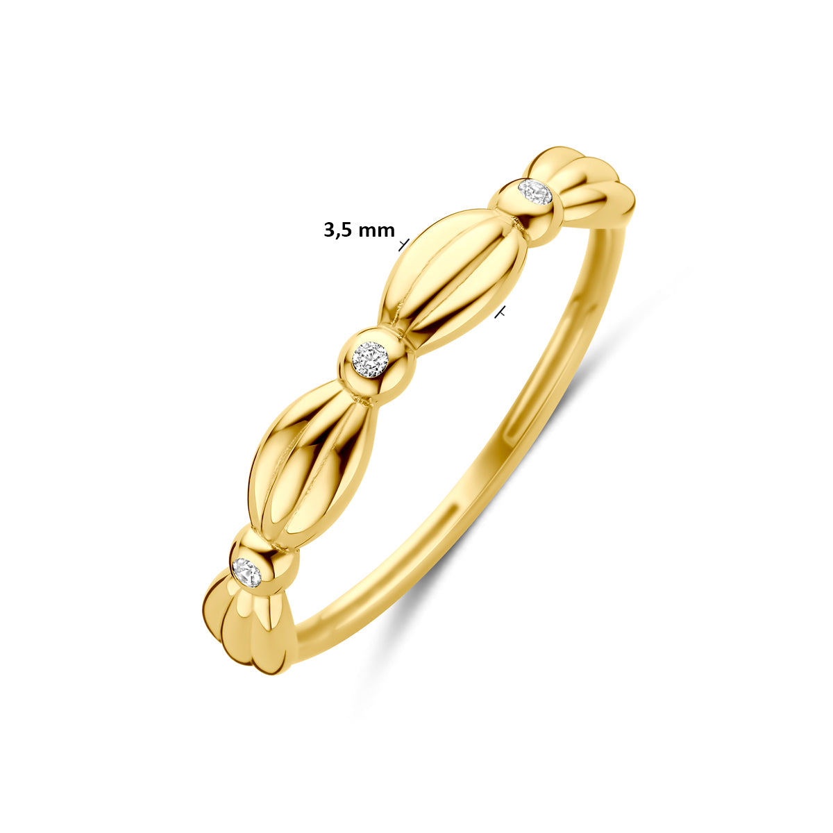 ring zirkonia 14K geelgoud