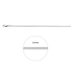 Gourmetkette 1,9 mm Silber weiß