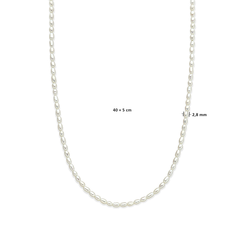Halskette Perlen 2,8 mm 40 + 5 cm 14K Gelbgold
