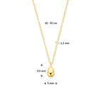 Halskette Tropfen 42 - 45 cm 14K Gelbgold