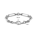 armband kapittelslot 7 mm 19,5 cm zilver gerhodineerd