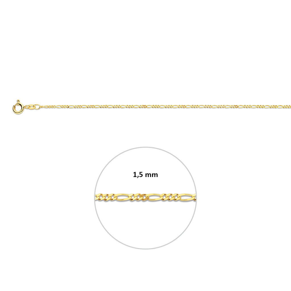 figaro 1,5 mm 14K geelgoud