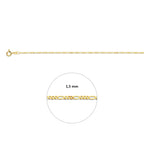 figaro 1,5 mm 14K geelgoud