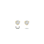 oorknoppen zirkonia 14K geelgoud