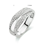Ring Zirkonia Silber rhodiniert