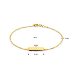 graveerarmband plaat 5 mm 15,5 - 19 cm 14K geelgoud