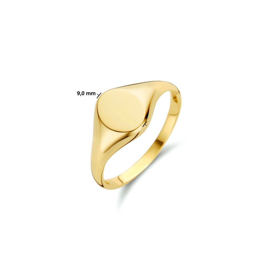 graveerring ovaal 14K geelgoud