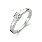 ring zirkonia zilver gerhodineerd