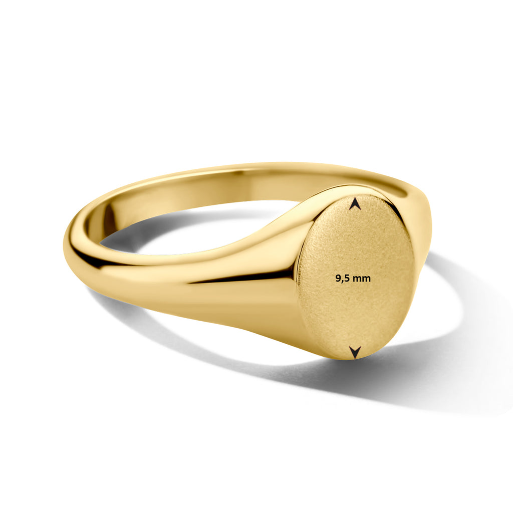 Gravurring oval 14K Gelbgold