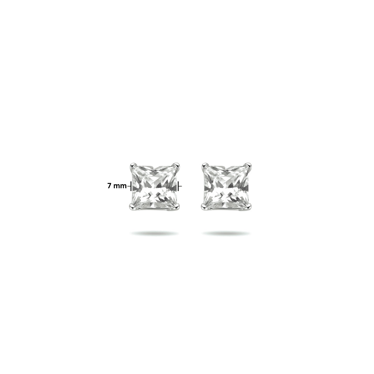 oorknoppen zirkonia zilver wit