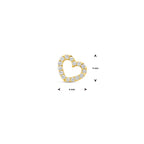 Anhänger Herz Diamant 0.04ct H SI 5 mm 14K Gelbgold