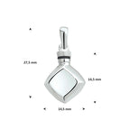 urnhanger 14,5 mm zilver gerhodineerd