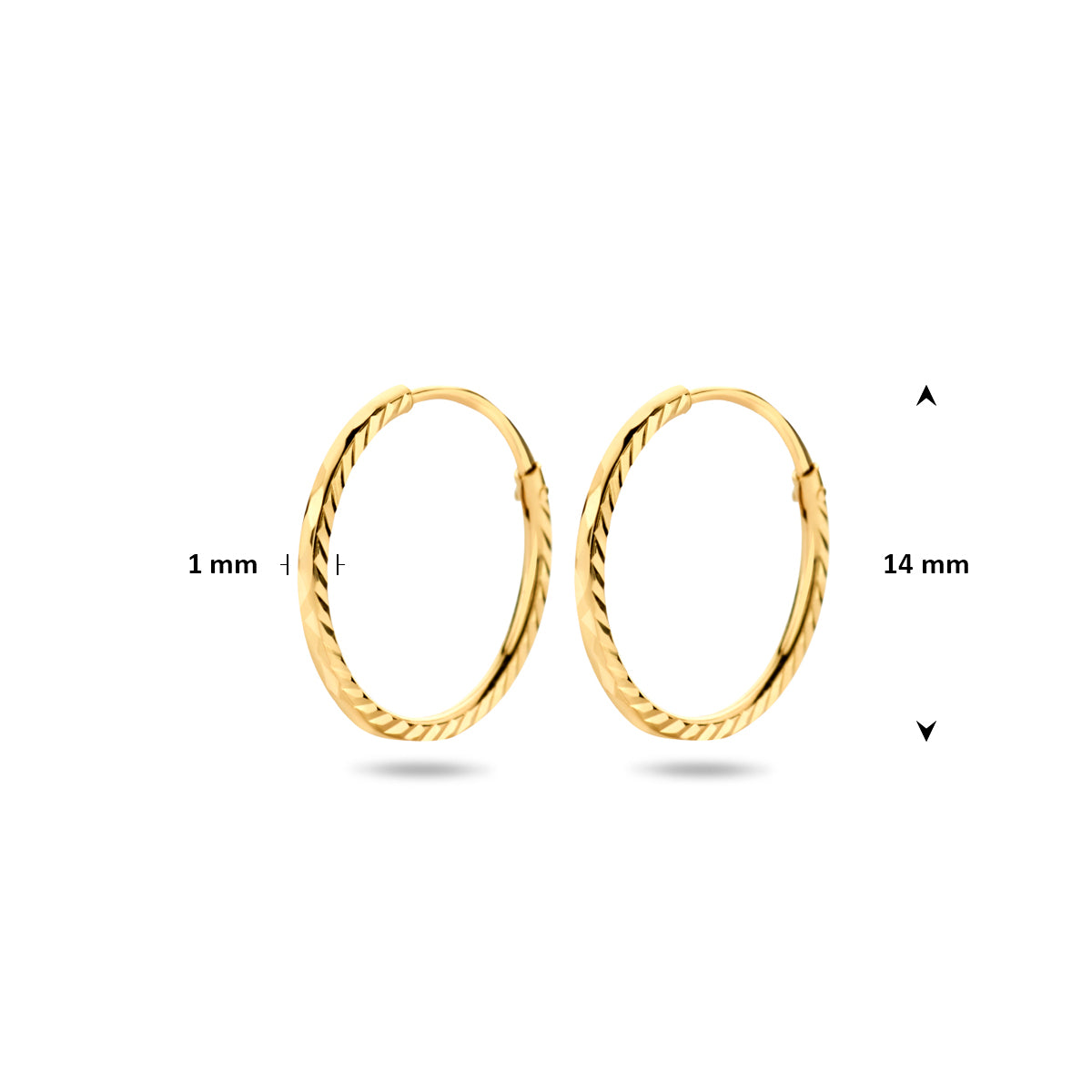 Ohrringe aus 14-karätigem Gelbgold mit Diamanten