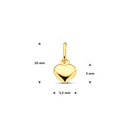 Anhänger Herz 14K Gelbgold
