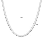 Halskette flach 43 cm rhodiniertes Silber