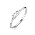 Ring Trilogie Zirkonia Silber rhodiniert