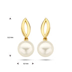 oorhangers parel 14K geelgoud