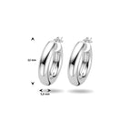 oorringen 5,0 mm ronde buis zilver gerhodineerd
