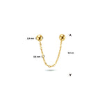 Ohrstecker Kugeln einzeln 14K Gelbgold