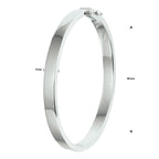 Armreifenscharnier massiv 6 mm Silber rhodiniert
