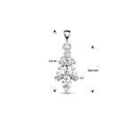 hanger zirkonia zilver gerhodineerd
