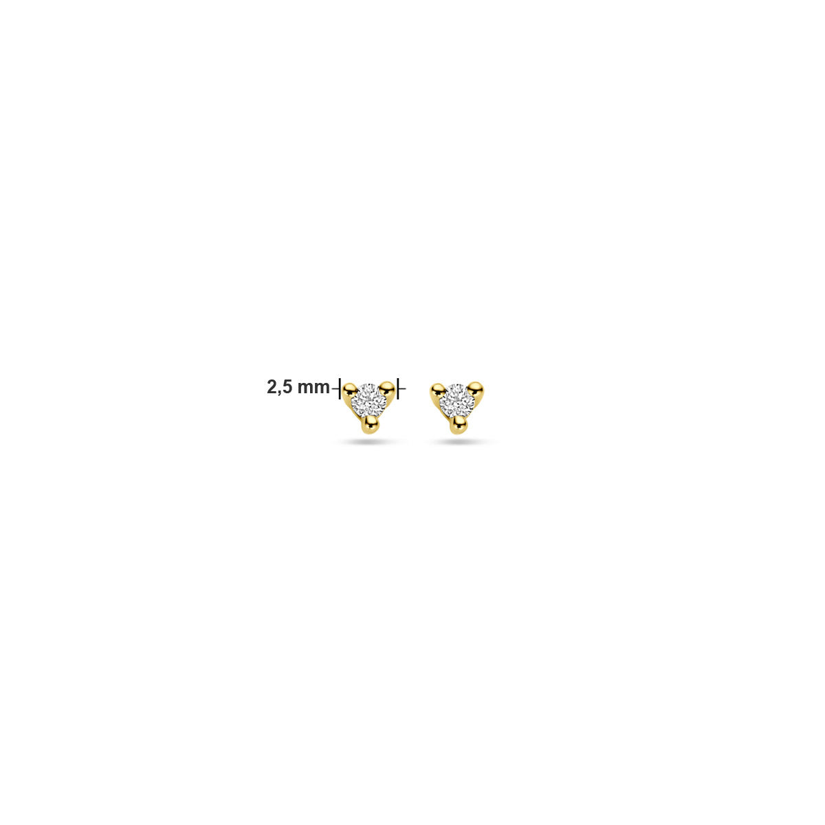 Ohrstecker Diamant 0,04 ct (2x 0,02 ct) h p1 14K Gelbgold