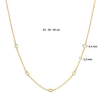 9k collier 41 - 43 - 45 cm 9K geel