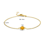 Citrin-Armband 16,5 - 19 cm 14K Gelbgold