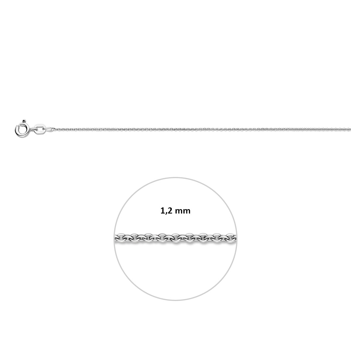 anker plat 1,2 mm 14K witgoud