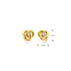 Ohrstecker Zirkonia 7 mm 14K Gelbgold
