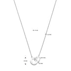 Halskette Herzen 1,3 mm 41 + 4 cm Silber rhodiniert