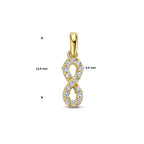 Anhänger Infinity Zirkonia 14K Gelbgold