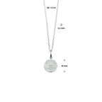 Halskette Fußball 36 + 4 cm Silber weiß