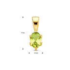hanger met geboortesteen 14K geelgoud