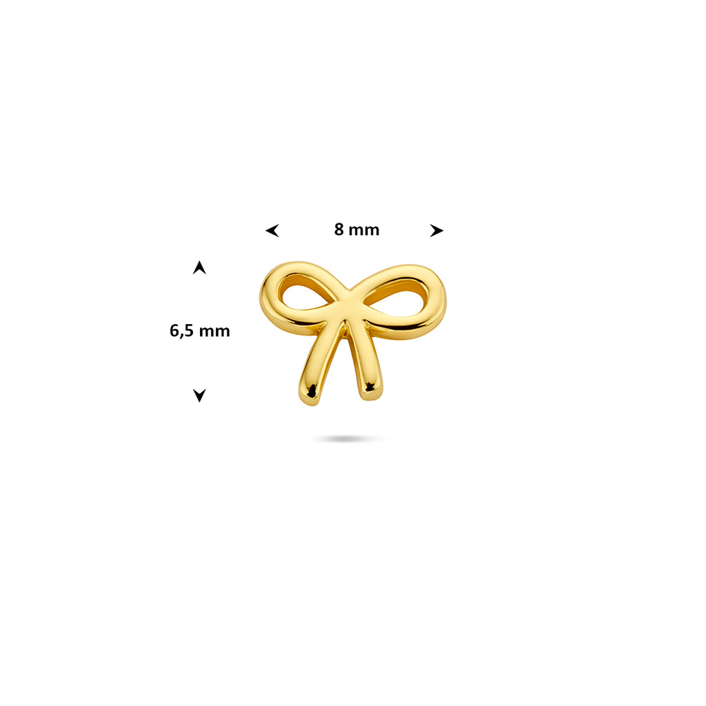 flat back piercing strik 6,5 mm 1 micron zilver verguld (geel)