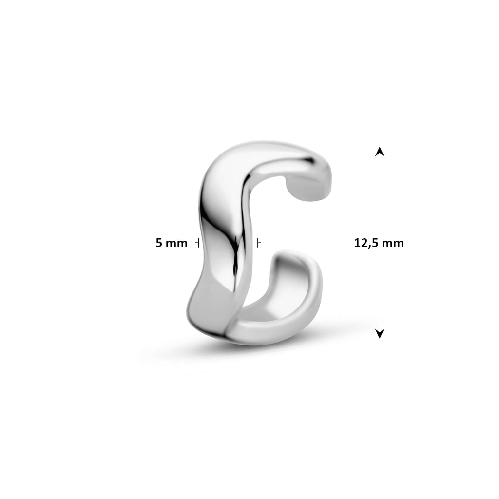 ear cuff 12,5 mm zilver gerhodineerd