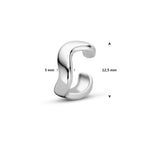 ear cuff 12,5 mm zilver gerhodineerd