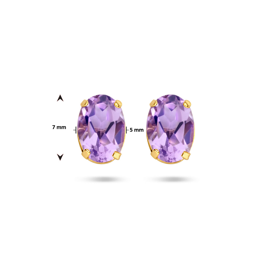 Ohrstecker Amethyst 14K Gelbgold
