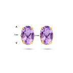 Ohrstecker Amethyst 14K Gelbgold
