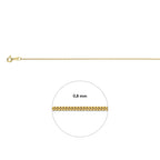 Panzerkette 0,8 mm 14K Gelbgold