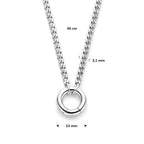 Gliederkette mit Verbinder 46 cm rhodiniertes Silber