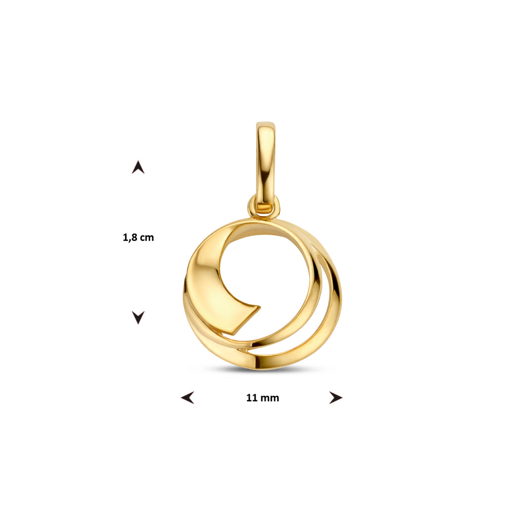 hanger rondje 14K geelgoud