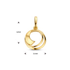 hanger rondje 14K geelgoud